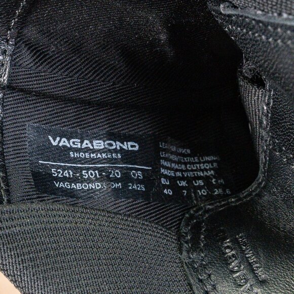 Vagabond Women Kenova Black Leather Lug Sole Chelsea Ankle Boots Sz 10 - Picture 7 of 8